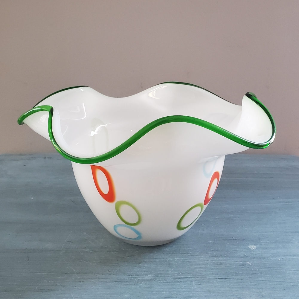 Large Cased Glass Bowl
